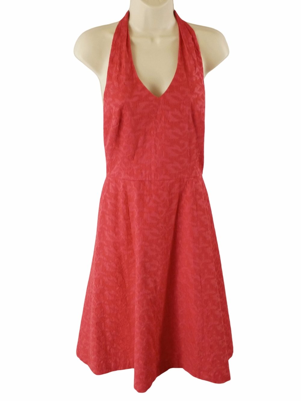 Ann Taylor Coral Halter A-Line Dress